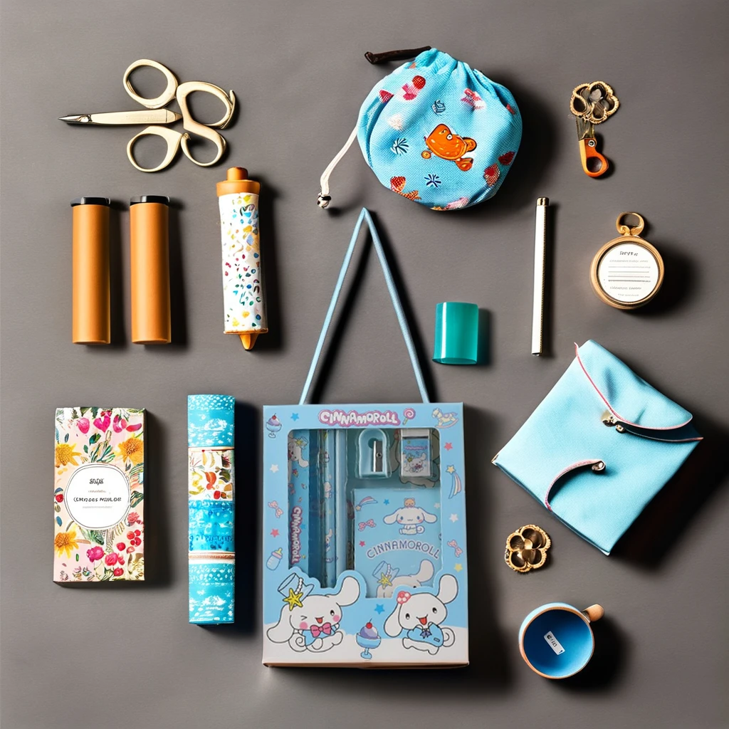 Sanrio school supplies wholesale 6 pcs stationery set with pencil box stationery items stationary accessories for kids