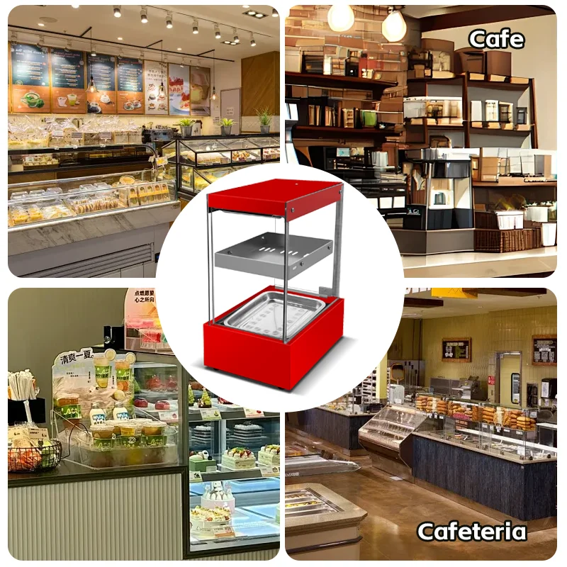 Professional Restaurant Counter Top Hot Food Heated Warming Display Cabinet Electric Warmer Showcase