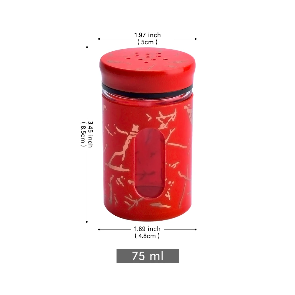 Mini Kitchenware Glass Spice Jar BBQ Salt and Pepper Shakers Empty Salt Bottle Spice Jar with Window