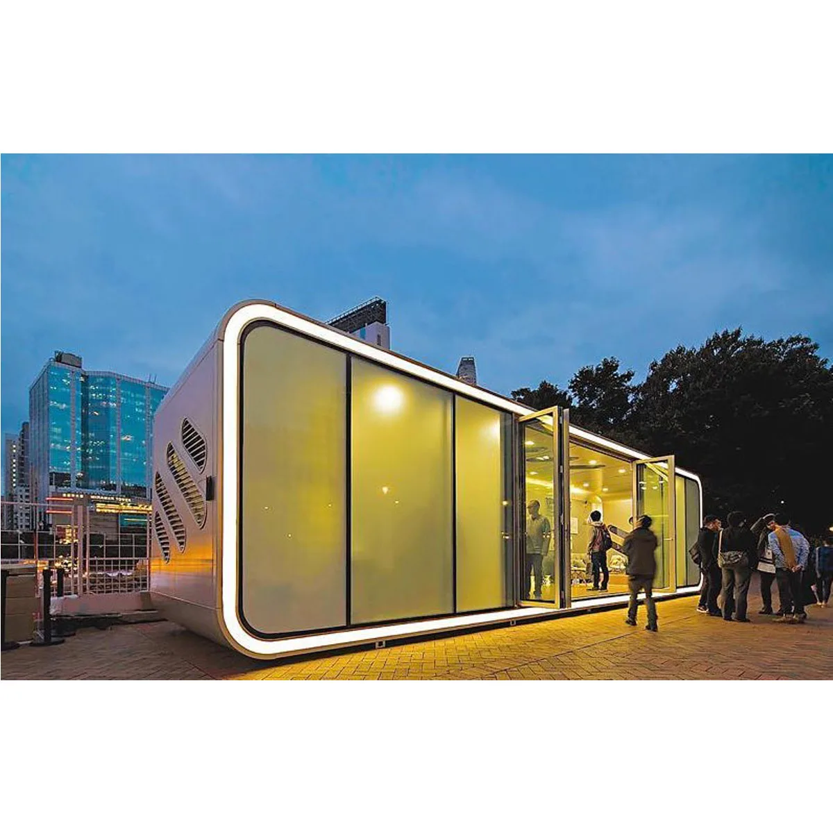 Modern design apple cabin capsule house with bedroom space capsule house hotel