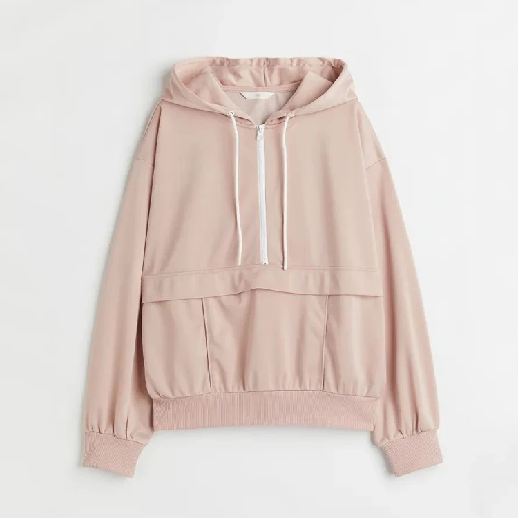 Wholesale Custom Women Casual Outwear Fall Casual Outwear Half Zipper Windproof Jacket Sport Coat