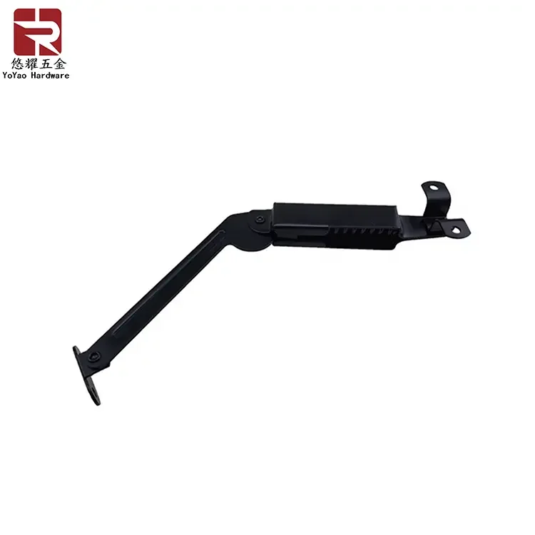 Safe Black Flip Furniture Accessories Storage Cabinet Door Hinges / Ottoman and Bench Cover Stay Hinges Metal Iron Free 100pcs