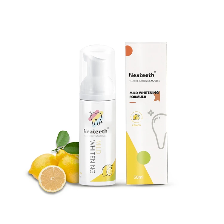 Natural Fluoride Free Whitening Foam Toothpaste Deep Cleansing Fruit Flavor Teeth Whitening Foam Mousse