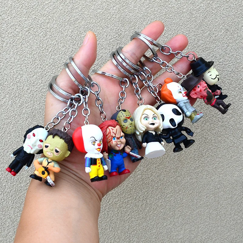 Anime One Piece Keychain Pendant Cartoon Luffy Soron Ace Garage Kit Keychains Fan Collection Memorial Best Gift Keyring