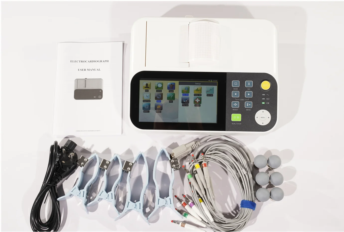Hospital Clinic portable 12 lead ecg electrodes manufacturers machines monitor production ecg machine 6 channel