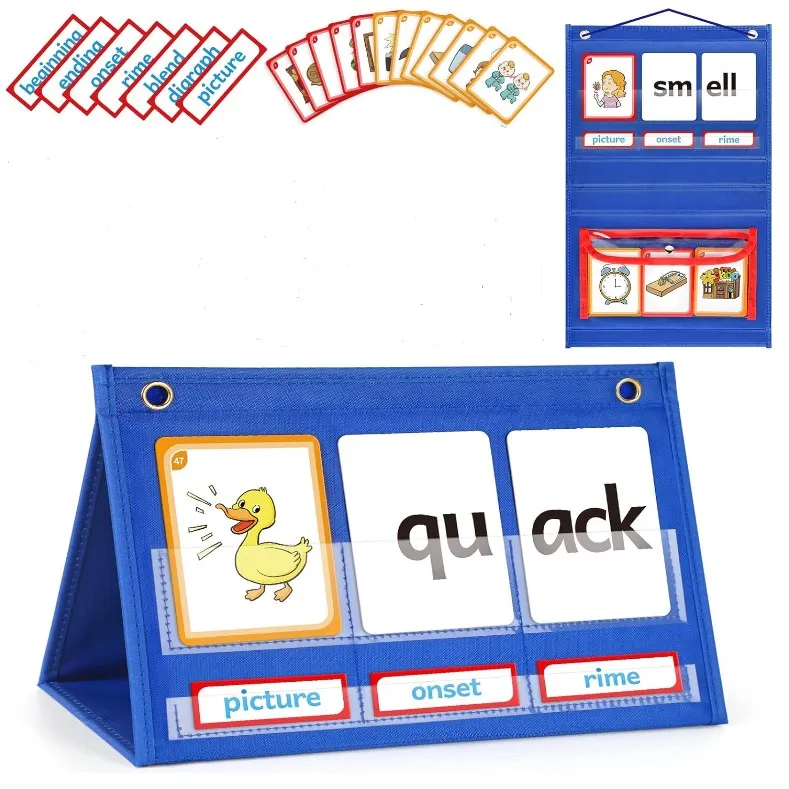 Набор карточных карточек для настольных со словом-CVC Words Phonics Games Blending Board чтения и орфографии в детском саду