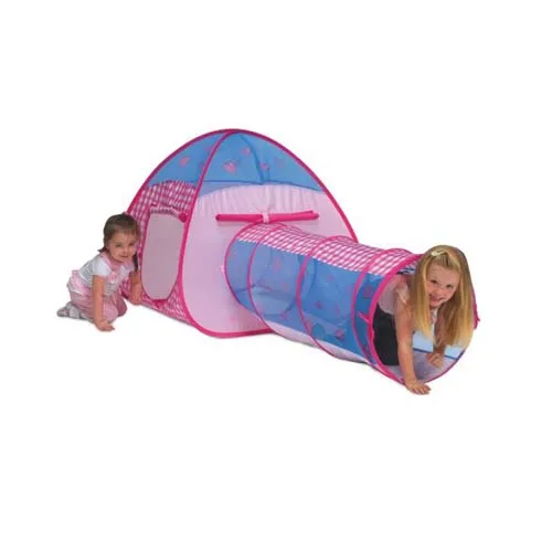 Bright color children outdoor pop up play tent with crawl