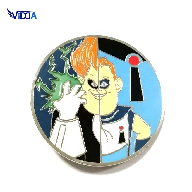 Небольшой минимальный заказ индивидуальный мультяшный Дизайн Жесткий Эмаль Блестящий металлический значок