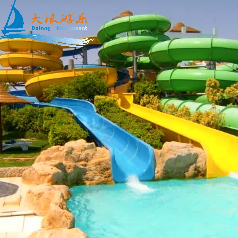 Wholesale Price Water Play Equip Slide Fiberglass Slide Manufacturer Pool Slide Park Equipment For Outdoor Water Playground