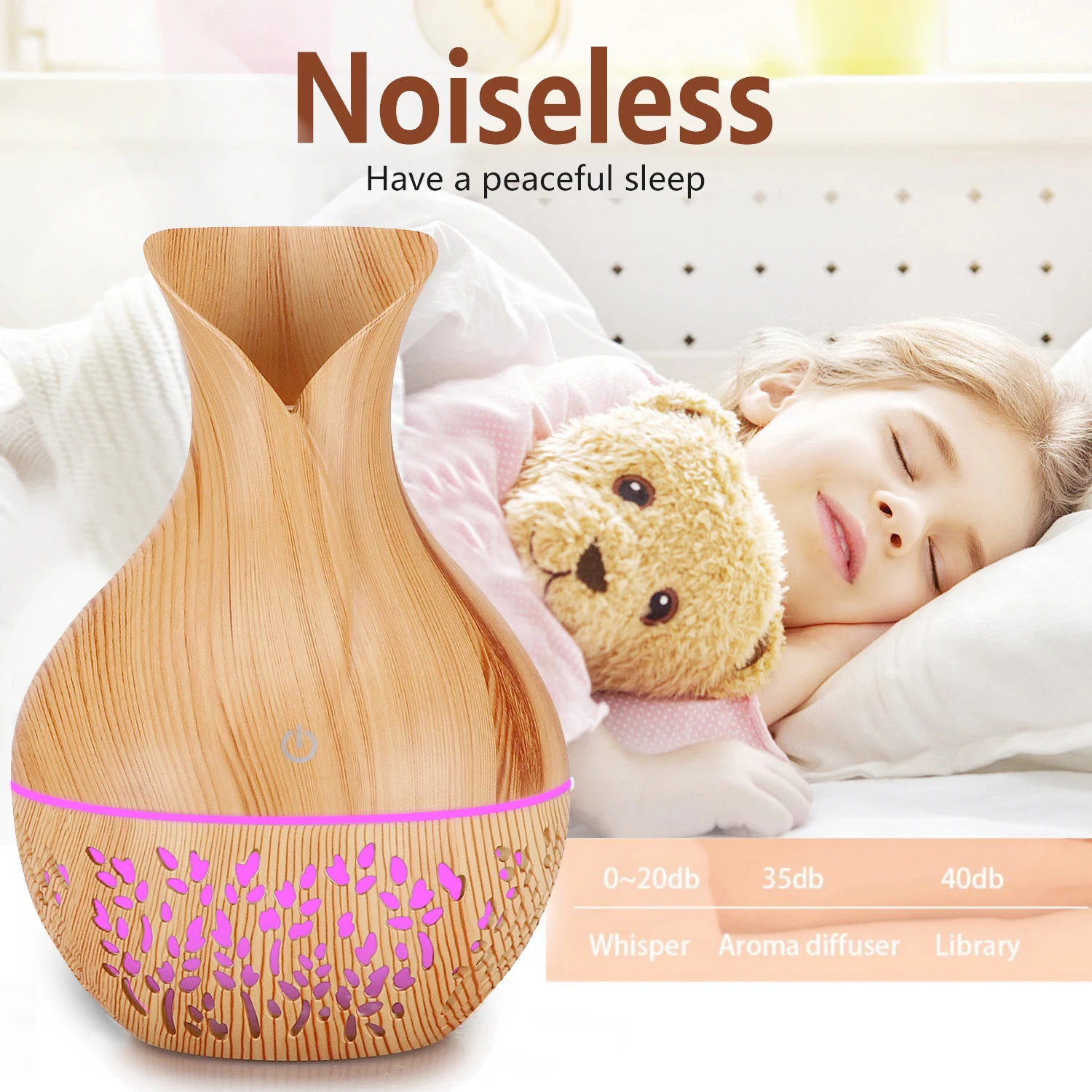 Best Selling Products 2020 Wood Grain Difusores Aromaterapia Essential Oil Diffuser