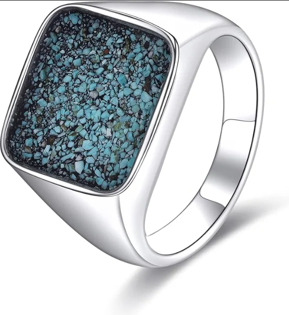 elegant Turquoise stone 925 Sterling silver ring for women
