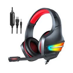Qiyu QIYU hot selling headphone wired RGB light headphones for laptop and desktop