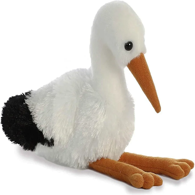 Design best stuffed animals bird doll wholesale customized soft stork bird plush toy for gift