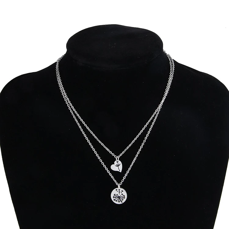 Fashion Jewellery 925 Sterling Silver Dandelion Necklace Mother Daughter Necklace Pendant