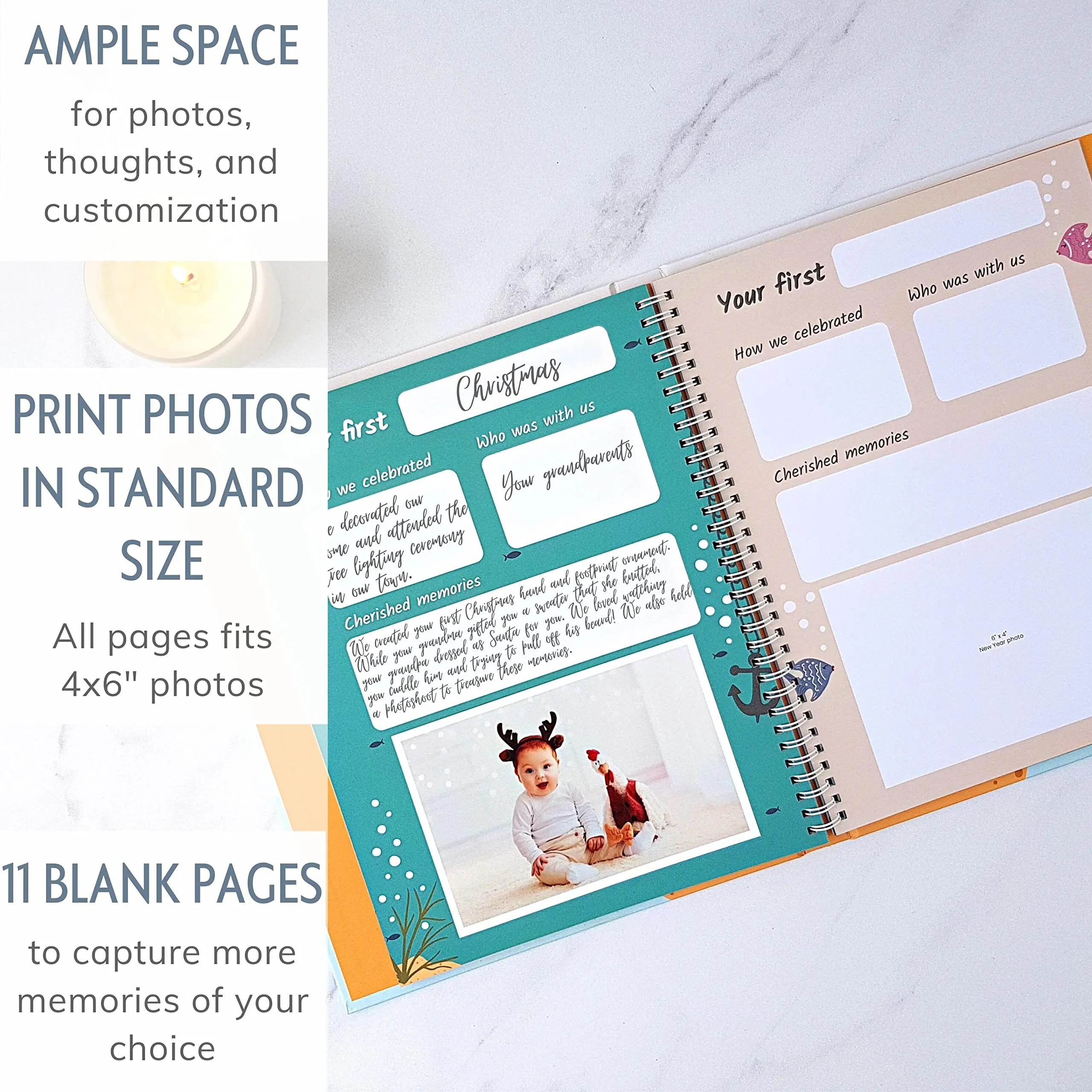 Custom Printing Hardcover First Five Year Birth Daily Gift Memory Keepsake Record Pregnancy Book Baby Journal