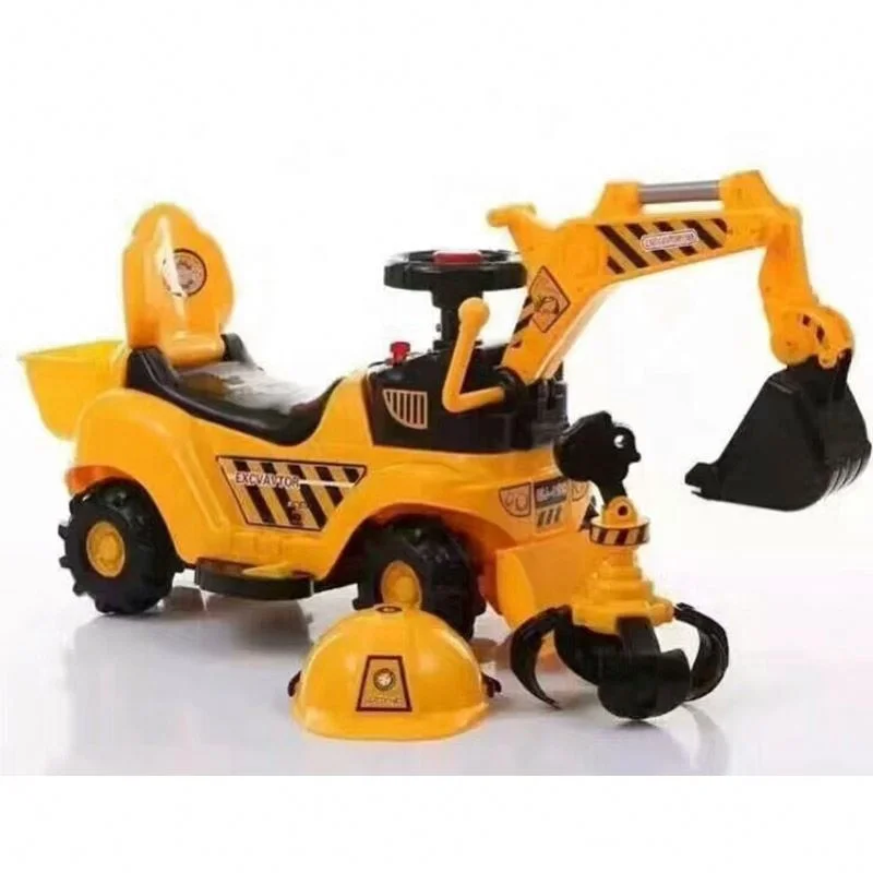Toy Tractors for Kids Ride On Excavator Music Sounds Digger Scooter Tractor Toys Bulldozer Toddler Tractor Construction Truck