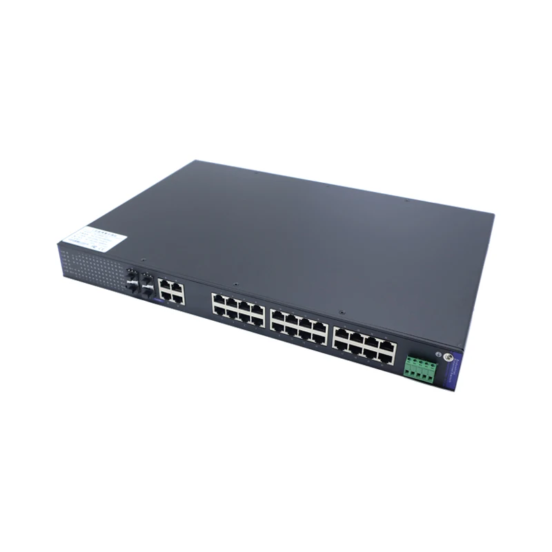 28 Ports 10/100/1000Mbps Full-Duplex & Half-Duplex 56Gbps Industrial Ethernet Switch