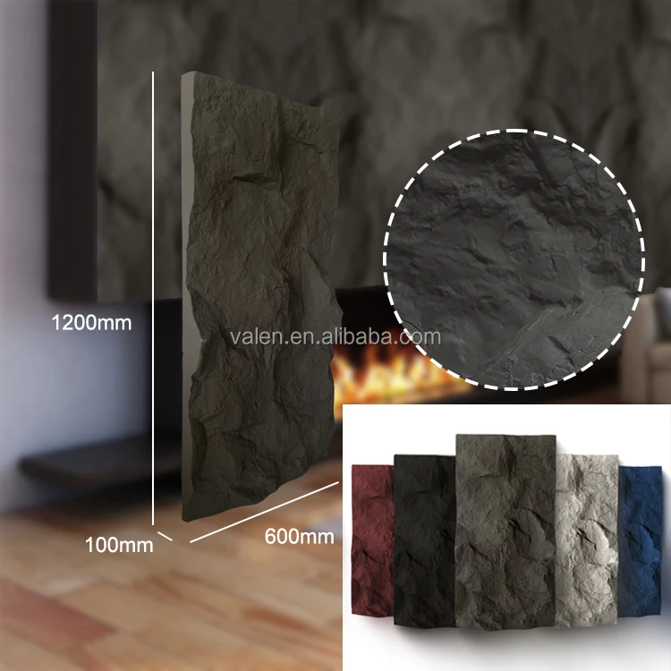 Hot Sale Hard Mushroom Pu Rock Stone Wall Panel Luxury Outdoor Artificial Pu Faux Stone Wall Panels Exterior 3D Wall Cladding
