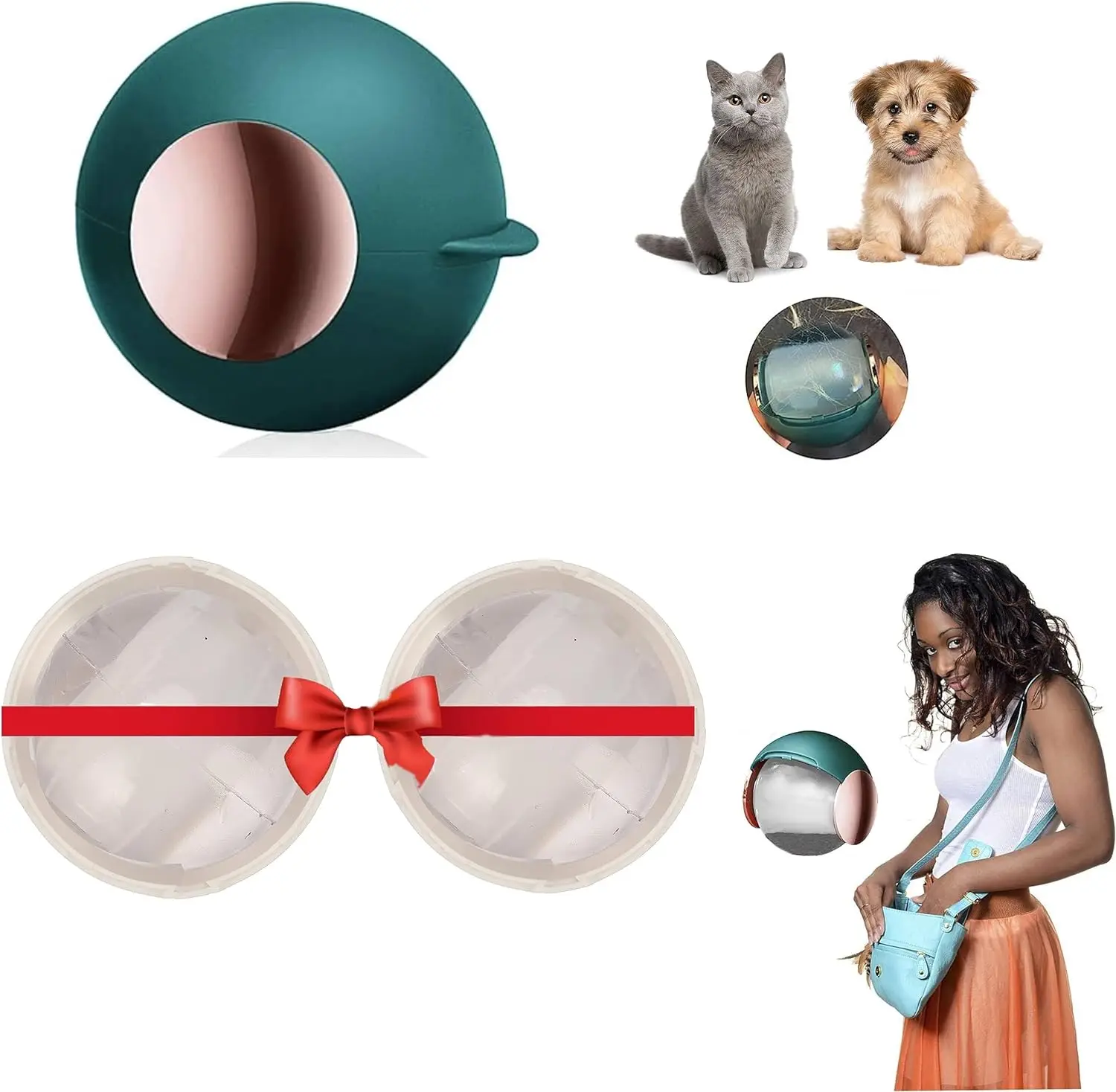 Pet Hair Purse Removal Tool travel mini hair remover cleaning hair sticky ball for pet clothes car lint roller