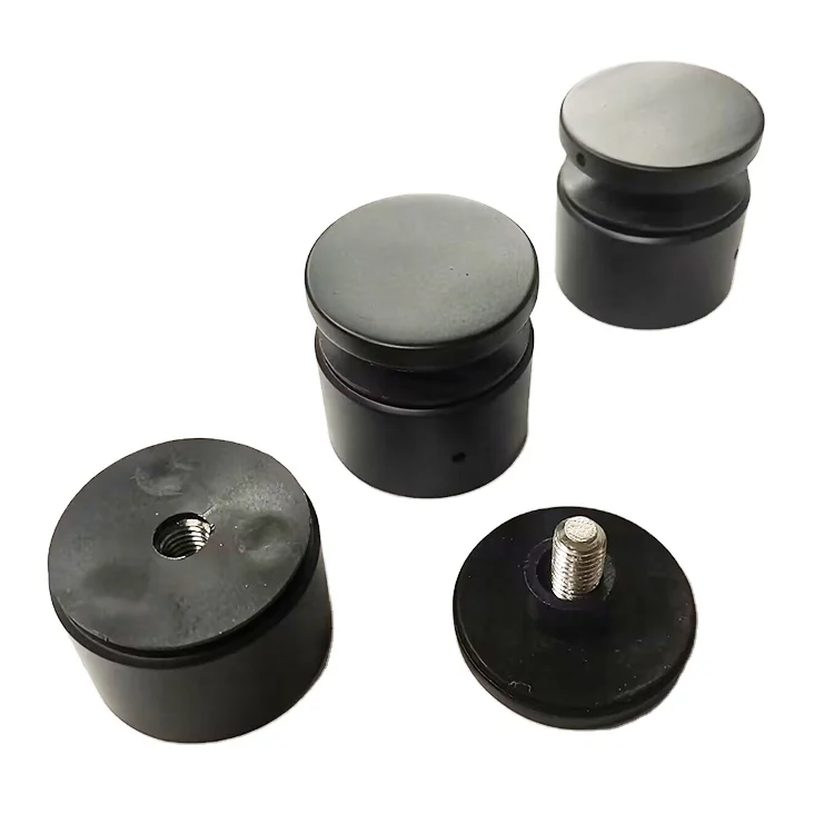 Professional manufacture Black Glass Standoff Stainless steel  standoff Pins, DIA=48*30 for Glass Balustrade Fencing Stair