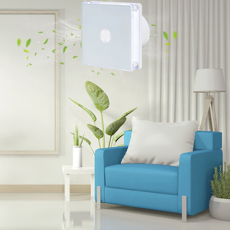 Factory Sale Stylish Look Decorative Panel  Extractor Fan Automatic Square Exhaust Fan For Bathroom