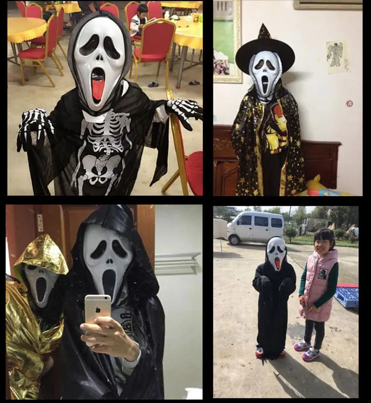 wholesale Hot Item Recommendation Halloween Horror Mask Party makeup The whole person grimaces Screaming hoods