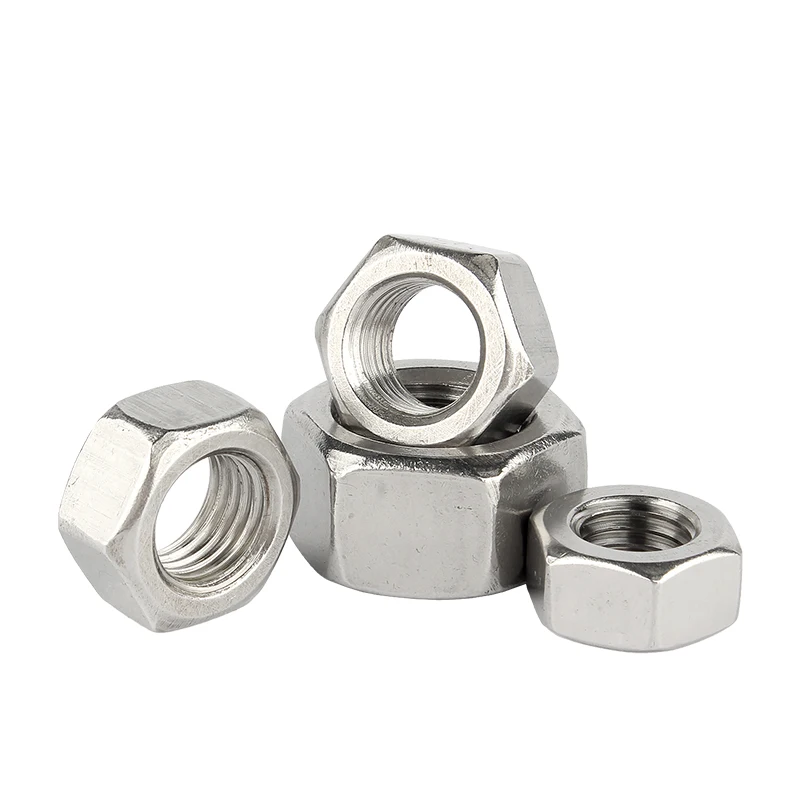 China Fastener Manufacturer 304 Stainless steel DIN934 hexagon nuts Steel Galvanized  hex nut