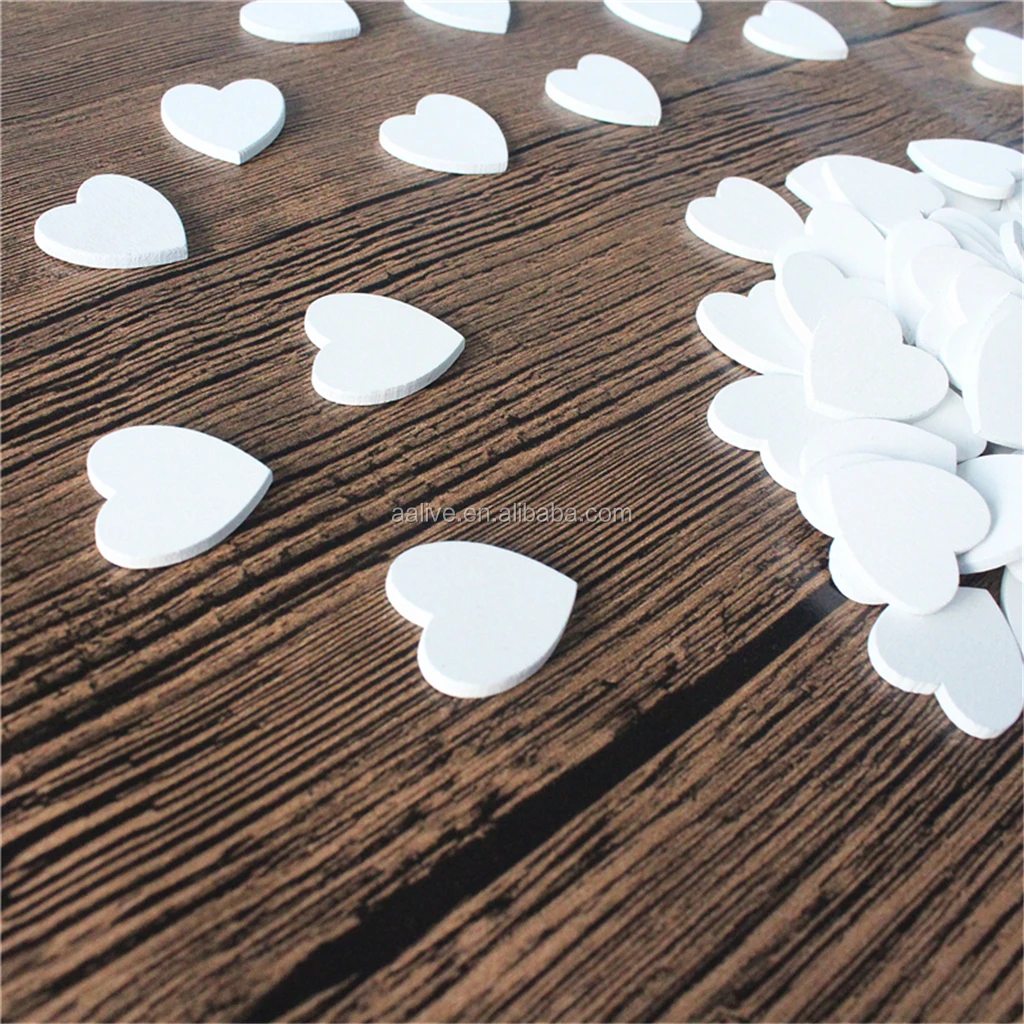 Деревянная подвеска креативная белая любовь маленькие деревянные чипсы