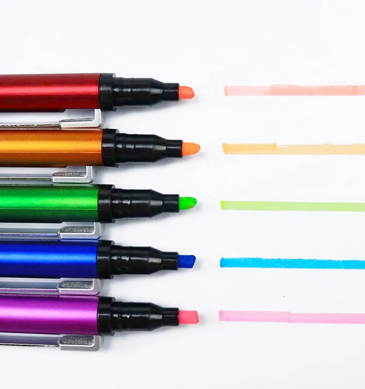 Multifunction multicolor pen 6 color  ballpoint pen promotional marker highlighter pen