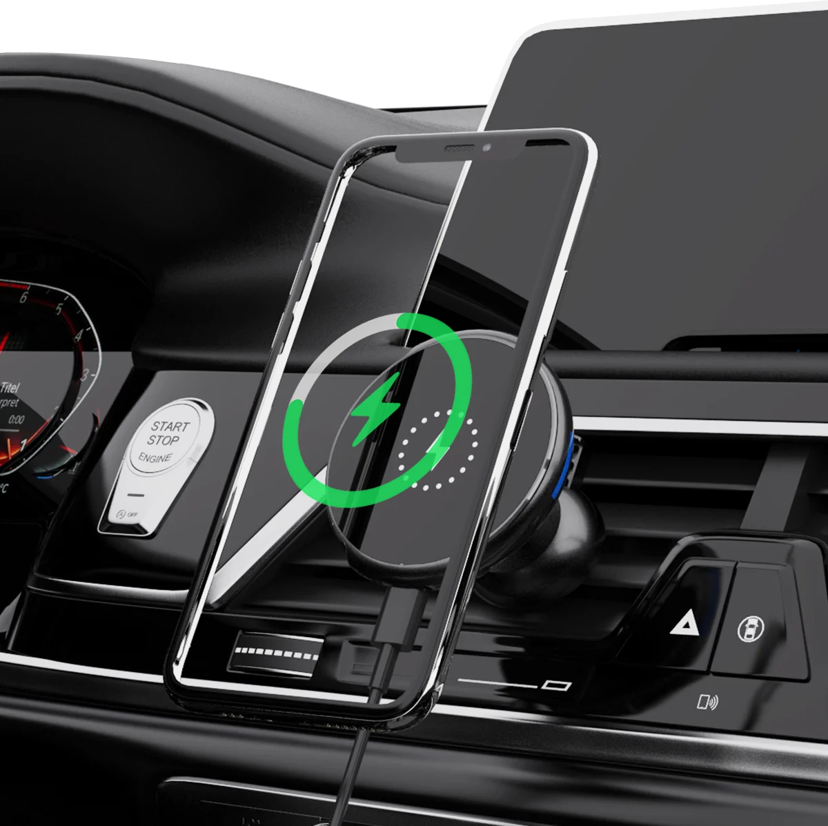 Factory Made  Fast Smart Sensor Magnetic Car Wireless Phone Charger For Iphone 12 13 Mini Pro Max