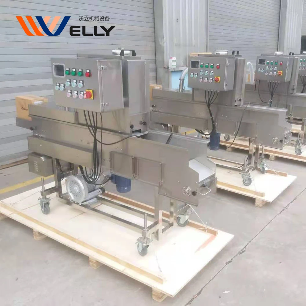 low energy consumption chicken nuggets fish battering breading machine