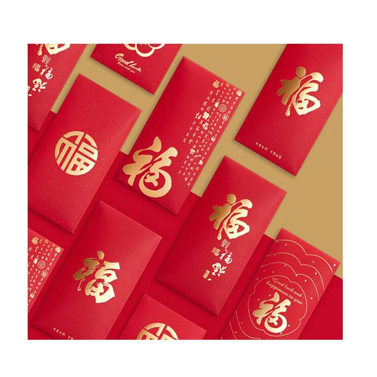 China Factory Directly Custom Personalized Design Printing Traditional Envelope Red Pocket With High Quality
