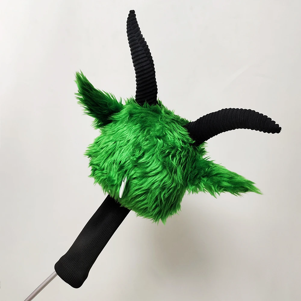 Durable Cute Goat Golf Head Cover Long Neck Knit Sock Style for Driver Wood Club Cartoon Design Golf Headcover