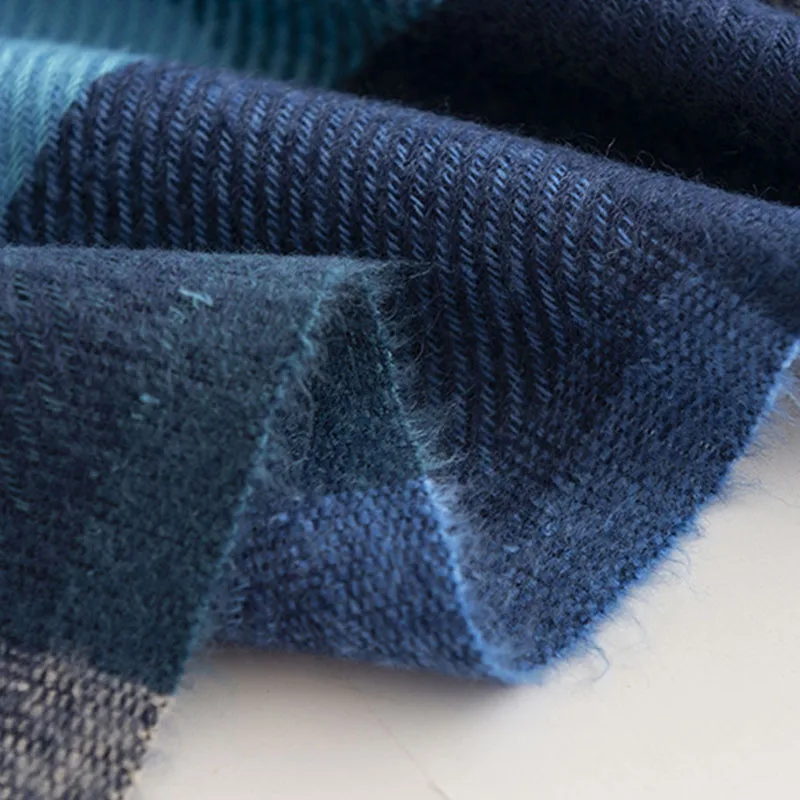 Custom Check Scarves Tassel Long Shawls Winter Imitation Cashmere Scarf Other Scarves for Men