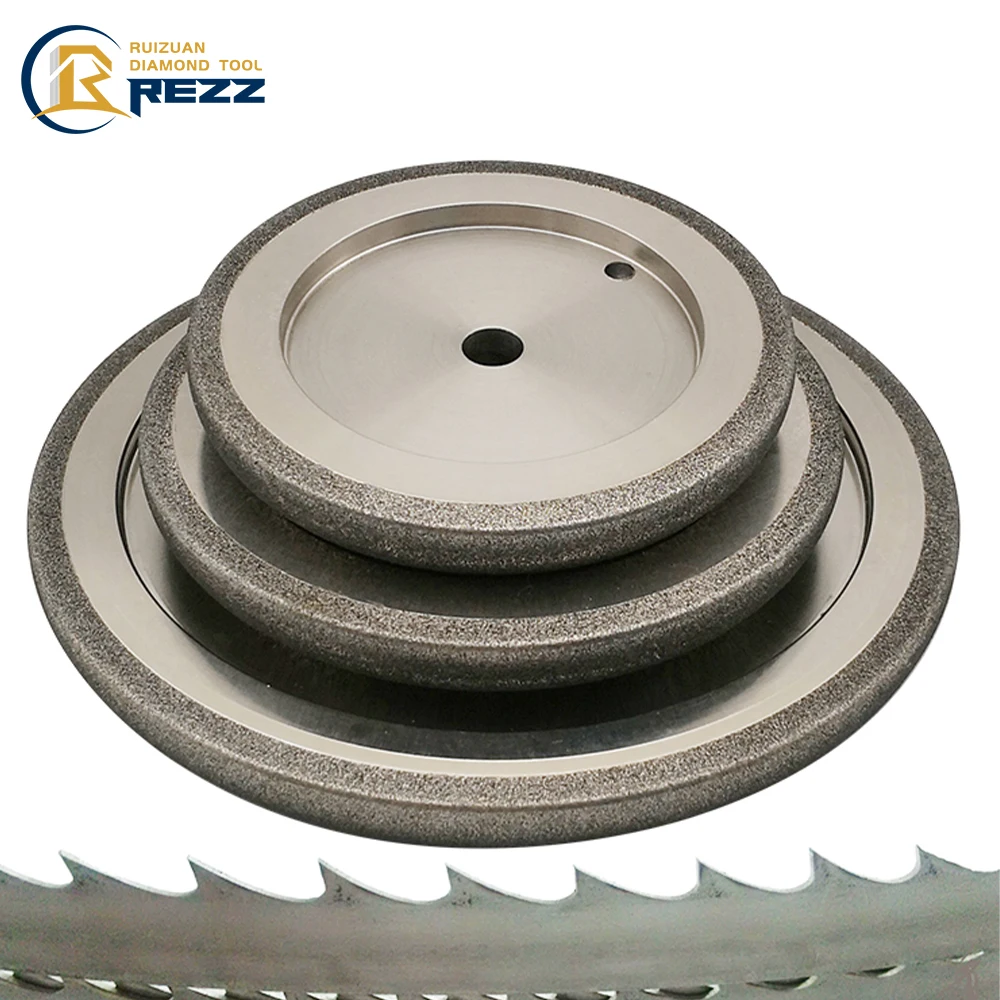 Ruizuan 127mm WM10/30 Electroplated Diamond CBN Wheels Tooth Grinding Band Saw Blades Grinding Wheels for Sawmill Band Saw Blade