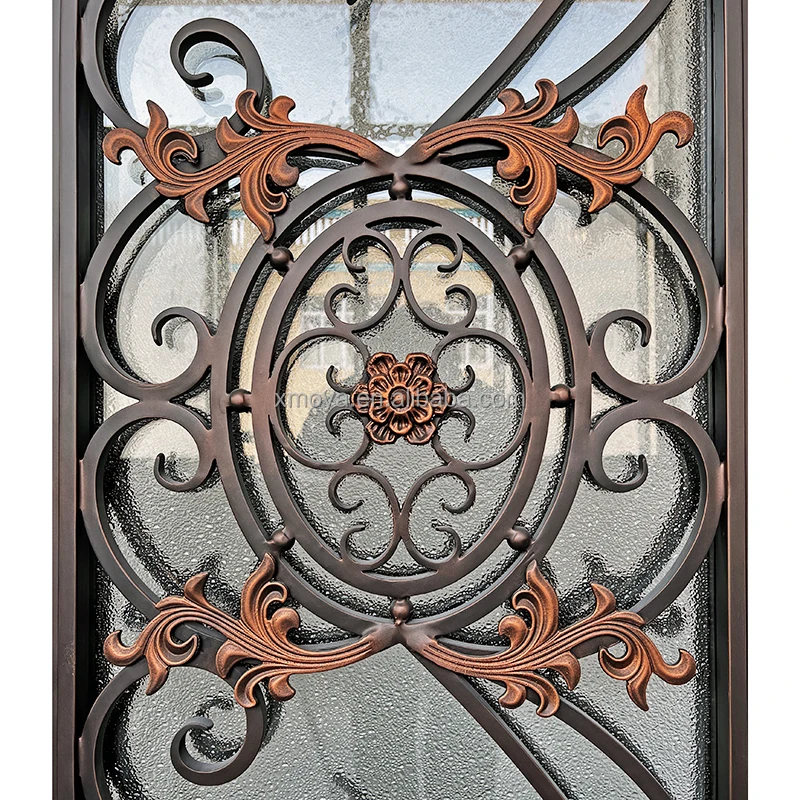 bi fold doors for houses interior decorative metal custom steel security door for home bifold door with Arctic Glass Window