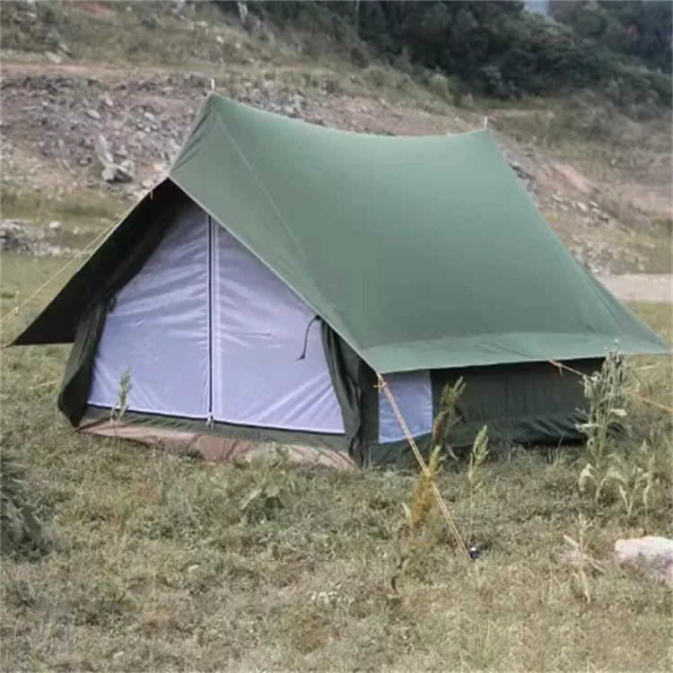 Camp 4-6 Person Tents Glamping Outdoor Large Canvas Camping Tent Cotton Luxury Lawn Tents