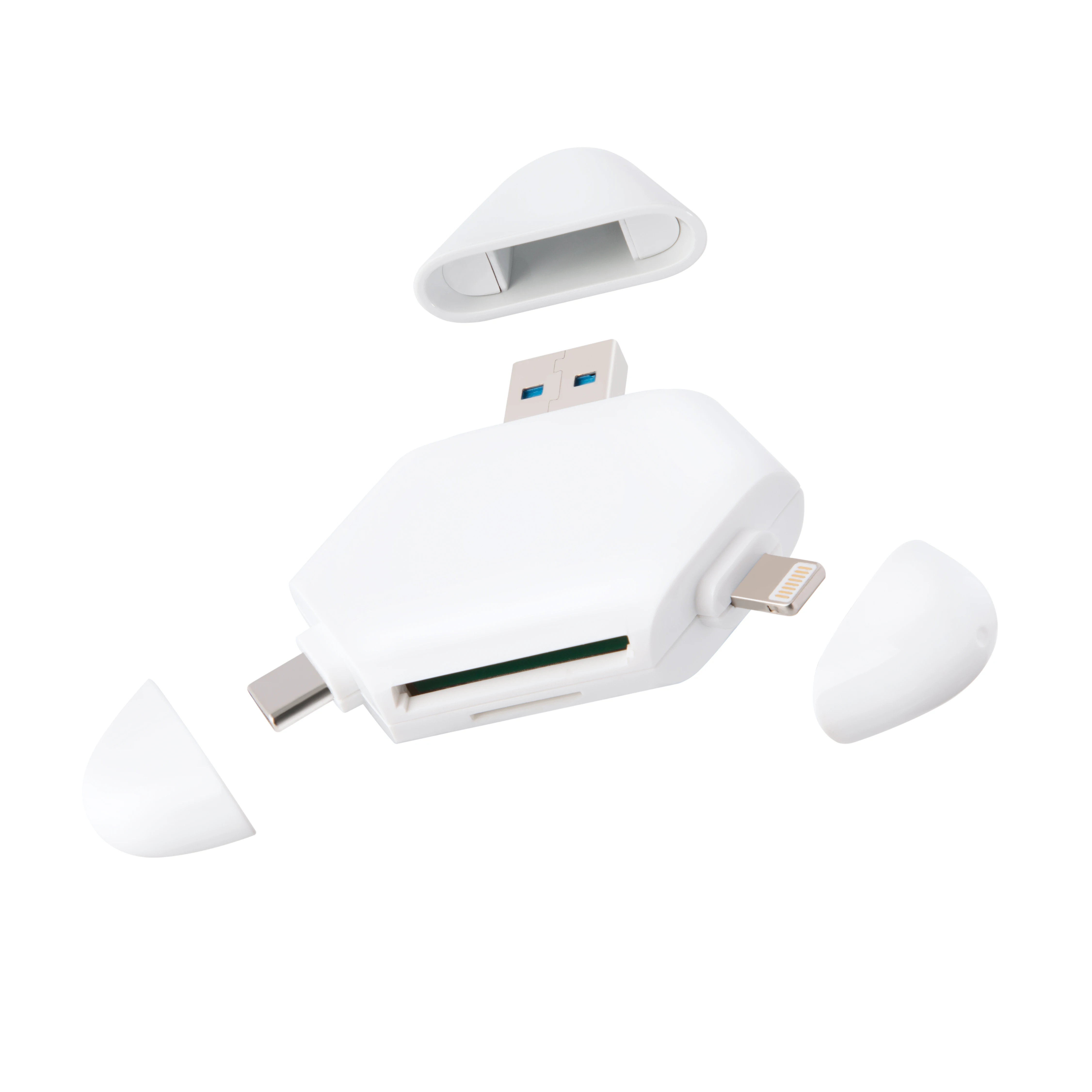 3 in 1 usb type c lighting fast SD TF otg tablet mobile phone magnetic card reader