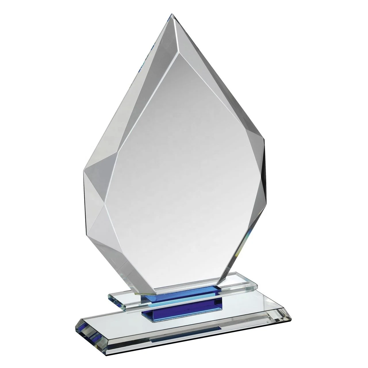 Personalized Jade Clear Crystal Glass Trophy Award Facetted Ice Peak for engrave