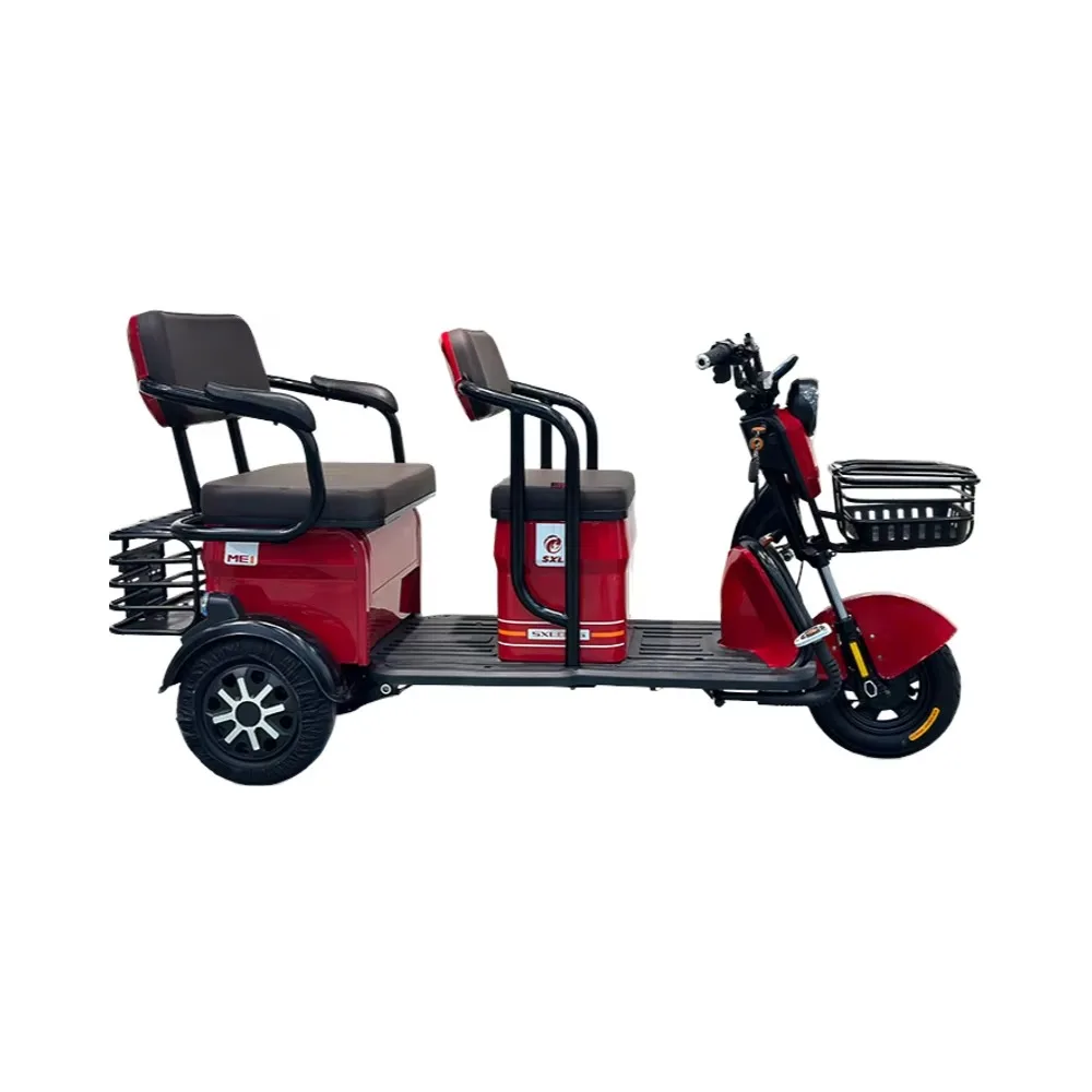 City Three Wheels Electric Scooter Fast Delivery New Double Electric Tricycle for Express Passenger & Cargo Use 60v Voltage