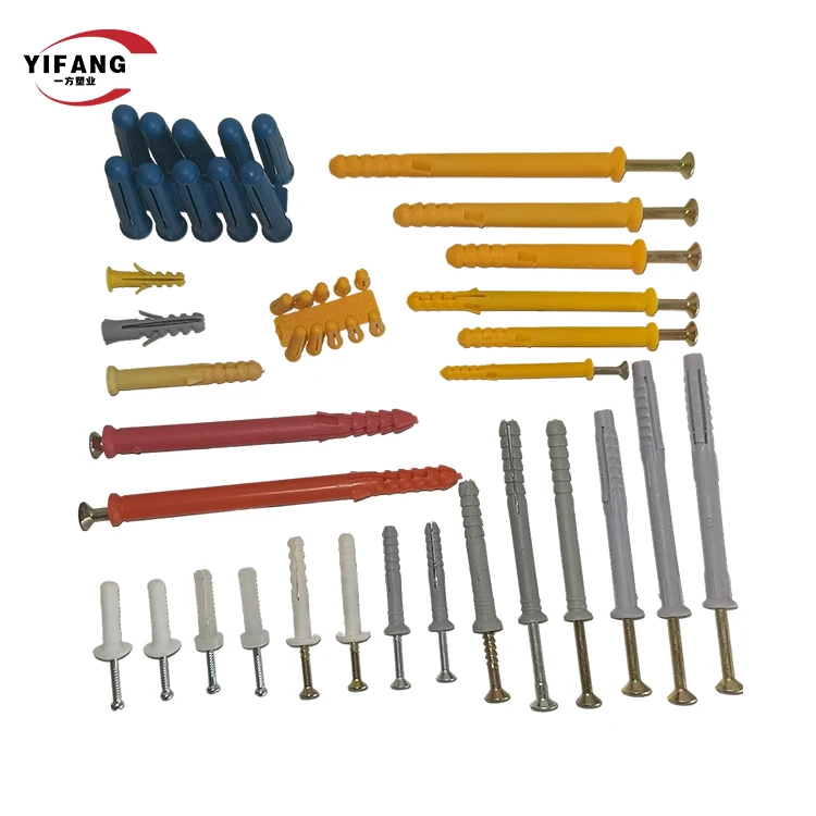 Nylon nail in anchor screw and dowel anchors wall plugs for insulation