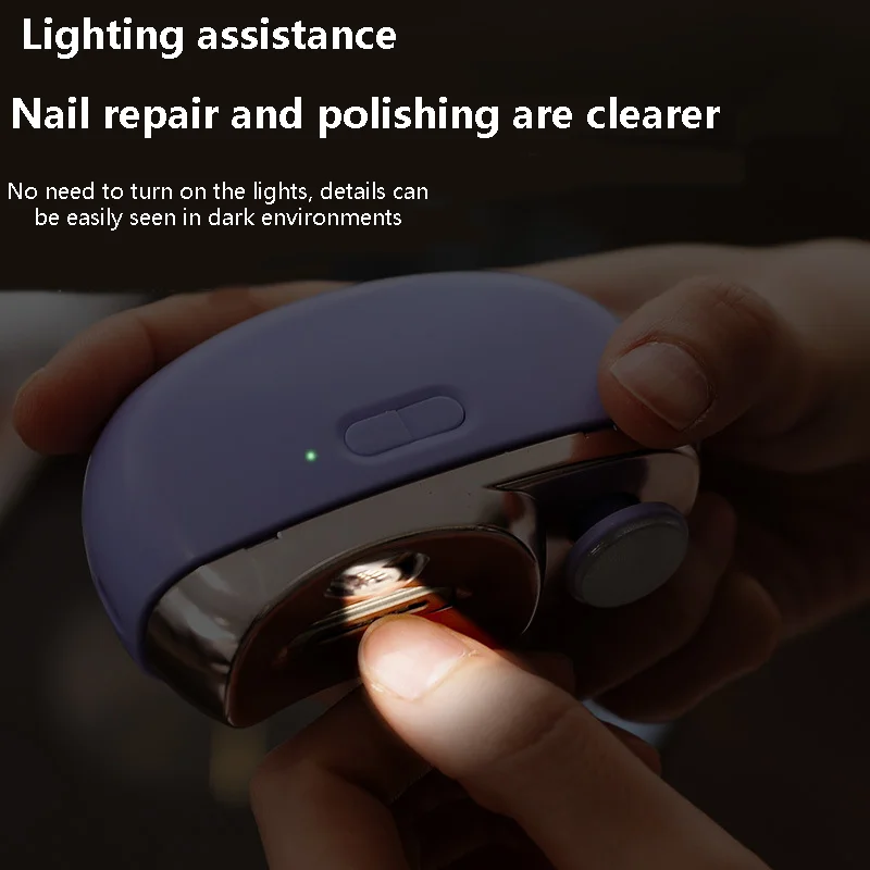 Usb Rechargeable Nail Trimmer Nail File Cutter Electric Nail Plastic handle manicure scissors