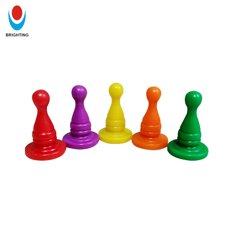 16*25mm Wholesales In Stock Multicolor Chess Piece Tabletop Mini Token Plastic Board Game Pawn