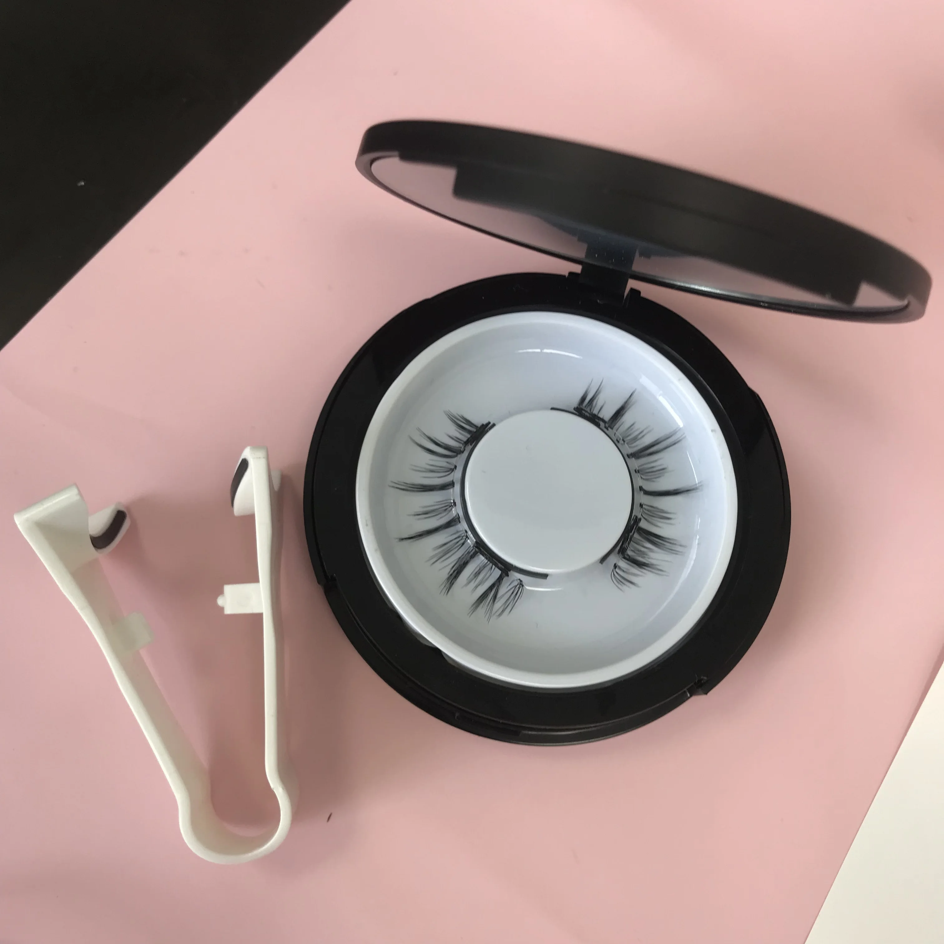 Wholesale customized private label faux mink magnetic lashes with lash curler no glue Quantum 1 2 3 magnets Magnetic Eyelashes