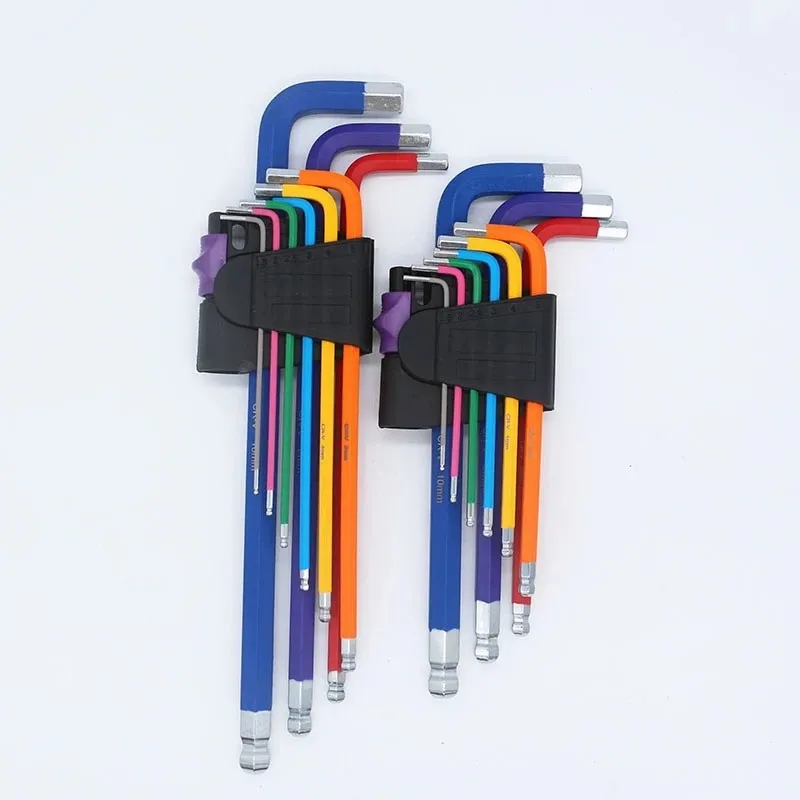 9Pcs L-shaped combination allen wrench hex key