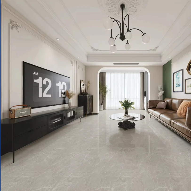 4 face Tile Full Polished ceramic porcelain Glazed Tile for Floor and Wall Tile porcelanato copy marble