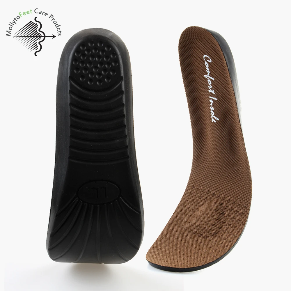 Custom invisible height increase arch support shoe insole memory foam sports pu insole