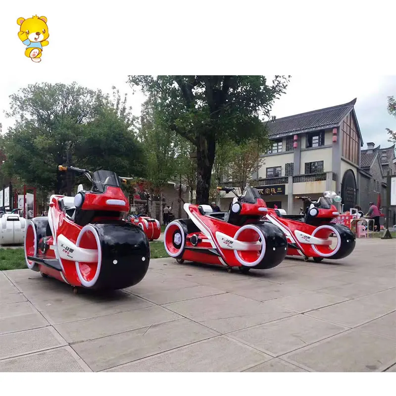 Shopping Mall  Amusement Park  Battery Powered Auto Stop Ghost Kids Ride on Scooter Children Amusement Motorbikes