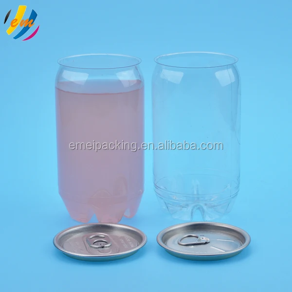 Hot sale  in stock 250 ml 350 ml  500 ml  650 ml custom printing logo plastic  transparent soda can