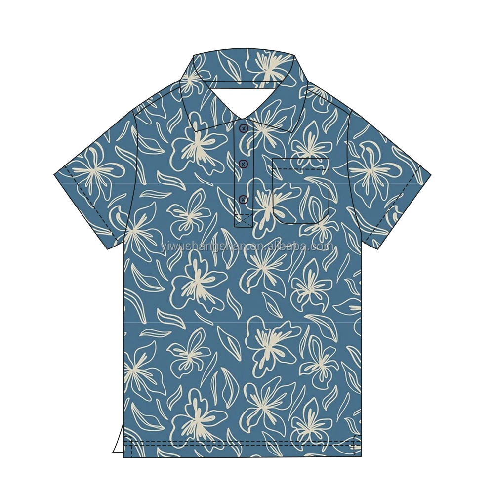 Customized OEM Men Short Sleeve Hawaiian Shirts Rayon Material Adult Custom Summer Tropical printing Men Aloha Shirts